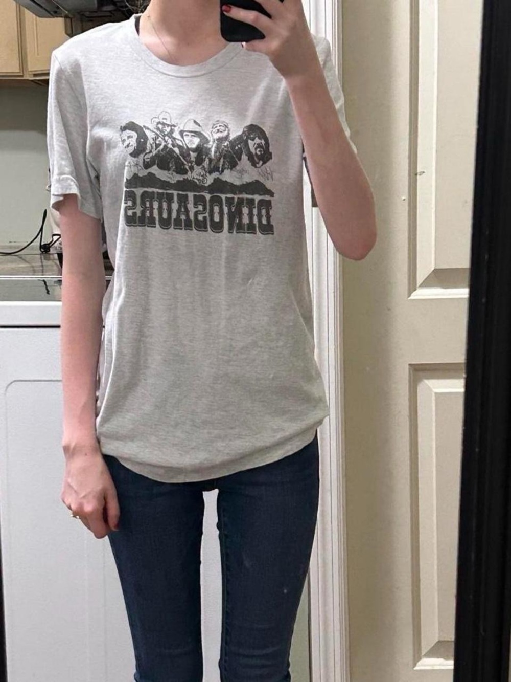 Bella Canvas Light Gray 'DINOSAURS' Graphic Tee